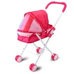 Trendy Plastic + Metal Dolls Pram Iron Support Frame Play Game Kids House Accessories Role Play Baby Stroller Little Girls Boys - Image 8