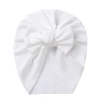 Baby Accessories For Newborn Toddler Kids Baby Girl Boy Turban Cotton Beanie Hat Winter Cap Knot Solid Soft Hospital Caps - Image 5