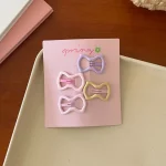 4pcs/set Cute Colorful Geometric Mini Hair Clips For Girls Sweet Hair Ornament Hairpins Barrettes Kids Lovely Hair Accessories - Image 7