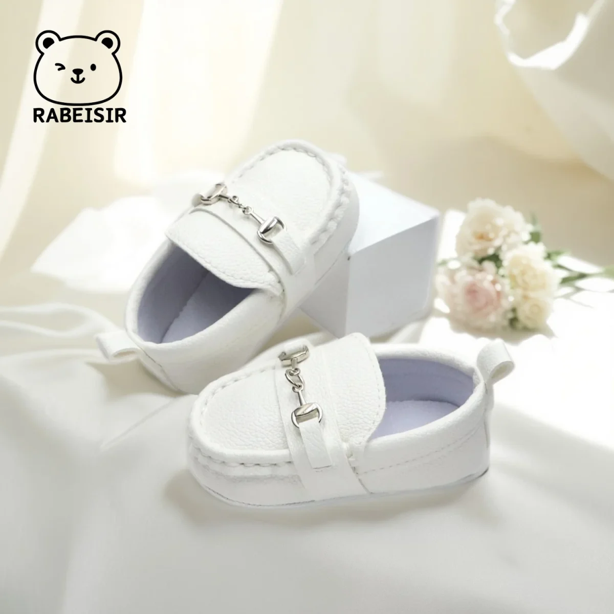Baby shoes retro bean shoes baby walking shoes 6-12-18 months soft sole anti slip breathable - Image 2