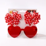 Fashion Baby Hair Glasses Accessories Set Nylon Bows Headband for Newborn Girl Lovely Hairclips Babe Sunglasses Headwear Sets - Image 21
