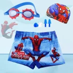 Anime Spiderman Kid Swimwear Pants Cap Set Baby Boy Swimsuit Shorts Cartoon Spiderman kids Swimming Trunks Glasses Gift - Image 7