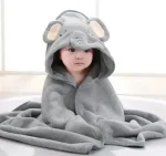 Toddler Bathrobe Infant Bath Towel Boy Girl Blankets Swaddle With Hood Cartoon Coral Fleece Towel Blanket Newborn Kids Bedding - Image 11