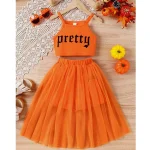 5-14 Years Teenagers Girls Clothing Sets Summer New Cotton Fashion Top + Mesh Skirt Two Piece Set Birthday Gifts Kids Clothes - Image 6