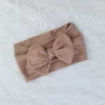 3Pcs Solid Color Baby Headband Bow Children Hair Band Elastic Nylon Newborn Headbands Soft Turban Headwrap Kid Hair Accessories - Image 5