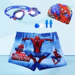 Anime Spiderman Kid Swimwear Pants Cap Set Baby Boy Swimsuit Shorts Cartoon Spiderman kids Swimming Trunks Glasses Gift - Image 12