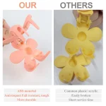 Flower Claw Clip 7 PCS Claw Clips, Hair Clips For Women Non Slip, Claw Clips for Thick Hair Women Girls Gifts, 7 Colors - Image 3