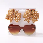 Fashion Baby Hair Glasses Accessories Set Nylon Bows Headband for Newborn Girl Lovely Hairclips Babe Sunglasses Headwear Sets - Image 11