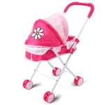 Trendy Plastic + Metal Dolls Pram Iron Support Frame Play Game Kids House Accessories Role Play Baby Stroller Little Girls Boys - Image 13