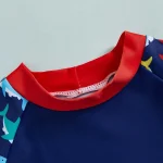 Lioraitiin Toddler Baby Boy Swimsuit Set Shark Print Short Sleeve Rash Guard Swim Tops Shorts Sun Hat 3Pcs Bathing Suit Outfit - Image 5