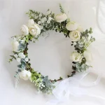 Fashion Women Girls Wedding White Flower Wreath Tiara Headband Floral Garlands Hairband Hair Accessories Bride Hair Jewelry - Image 6