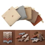 5PC Baby Towel New Born Items Stuff Muslin Squares Infant Newborn Hand Bath Shower Face Towels Soft Cotton Gauze Baby Washcloth - Image 2