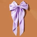 Korean Accessories Hair Clips for Women Girls Big Bowknot Solid Satin Long Ribbon Bows Spring Clamp Barette Cheveux Femme 2023 - Image 17
