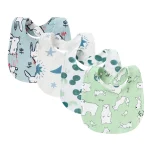 4Pcs Baby Bibs Burp Clothes Cartoon Newborn Saliva Towels for Girls Boys Cotton Kids Apron Infant Accessories Toddler Bibs Set - Image 7