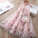 Girls Dress Summer Clothes Hanfu Fashion Children's Vintage Net Yarn Dress Kids Girls Dresses for School Wedding of 12 Years Old - Image 4