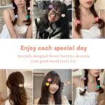 Flower Claw Clip 7 PCS Claw Clips, Hair Clips For Women Non Slip, Claw Clips for Thick Hair Women Girls Gifts, 7 Colors - Image 4