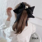 Fashion Girls Women Hair Accessories Headdress Big Bow Ponytail Clips Ribbon Bowknot - Image 7