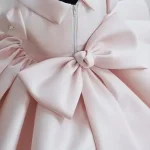 Birthday Party Pink Dresses For Baby Girls Princess Toddler Baptism VestidosBig Bow Ball  Children Infant Clothes Gown Matching - Image 6