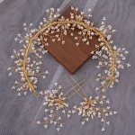 Girls Tiaras Hairpin Wedding Hair Accessories For Women Golden Crystal Crown Headdress Prom Headpiece Noiva Hair Jewelry - Image 4