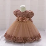 Toddler Girls 1st Birthday Clothes Bow Cute Baby Baptism Gown Kids Wedding Party Elegant Princess Vestidos Christmas Costume - Image 3
