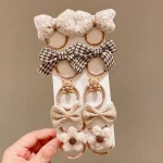 Kids Hair Accessories 10Pcs/Set Baby Girls Cute Hair Band Sweet Bow  Ties Elastic Rubber Princess Flower Headbands for Girls - Image 9
