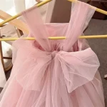 Fashion Baby Girl Bow Vestido Party Dance Birthday Baby Clothes 1-10Y Princess Child SleevelessStrap Tutu Dress Infant Toddler