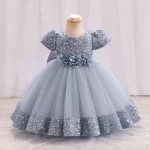 Toddler Girls 1st Birthday Clothes Bow Cute Baby Baptism Gown Kids Wedding Party Elegant Princess Vestidos Christmas Costume - Image 12