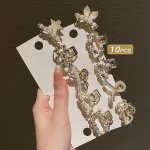 10 Girls' Hair Accessories with Multi-Color Elegant Bangs and Side Hair Claws - Image 4