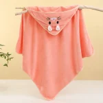 Cute Bath Towel for Baby Soft Absorbent Towel Newborn Swaddle Wrap Baby Blankets for Girls Boys - Image 7