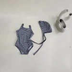 Baby Girl Swimsuit For 0-3Years Infant Kids Sleeveless Strap Flower Swimwear with Hat 2PCS Beachwear Bathing Suit - Image 6