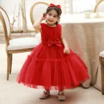 Infant Baby 1st Birthday Baptism Dresses For Girls Kids Elegant Wedding Party Princess Dress Tulle Toddler Girl Summer Clothes - Image 13