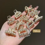 10 Girls' Hair Accessories with Multi-Color Elegant Bangs and Side Hair Claws - Image 2