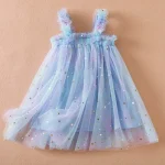 Baby Girls Clothes for Summer 1-5 Years Suspender Sleeveless Toddler Girls Dresses Rainbow Color Tulle Birthday Party Dress - Image 8