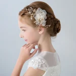 Girls' Hair Accessories, Children's Headdress, Wreath, Head Flower, Performance Accessories, Headdress Side Clip, New - Image 3
