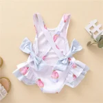 Baby Girls Swimwears Summer Bikini Set Sun Protection Kids Cute Floral Toddler Learn Swimming Suits One-Piece Sunbeach Swimsuits - Image 3