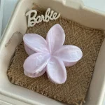 Girls Trendy Hair Clip Cream Color Frangipani Hairpin Sweet Vacation Shark Clips Fashion Bridal Hair Jewelry Simple Flower Crown - Image 9
