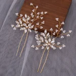 Girls Tiaras Hairpin Wedding Hair Accessories For Women Golden Crystal Crown Headdress Prom Headpiece Noiva Hair Jewelry - Image 3