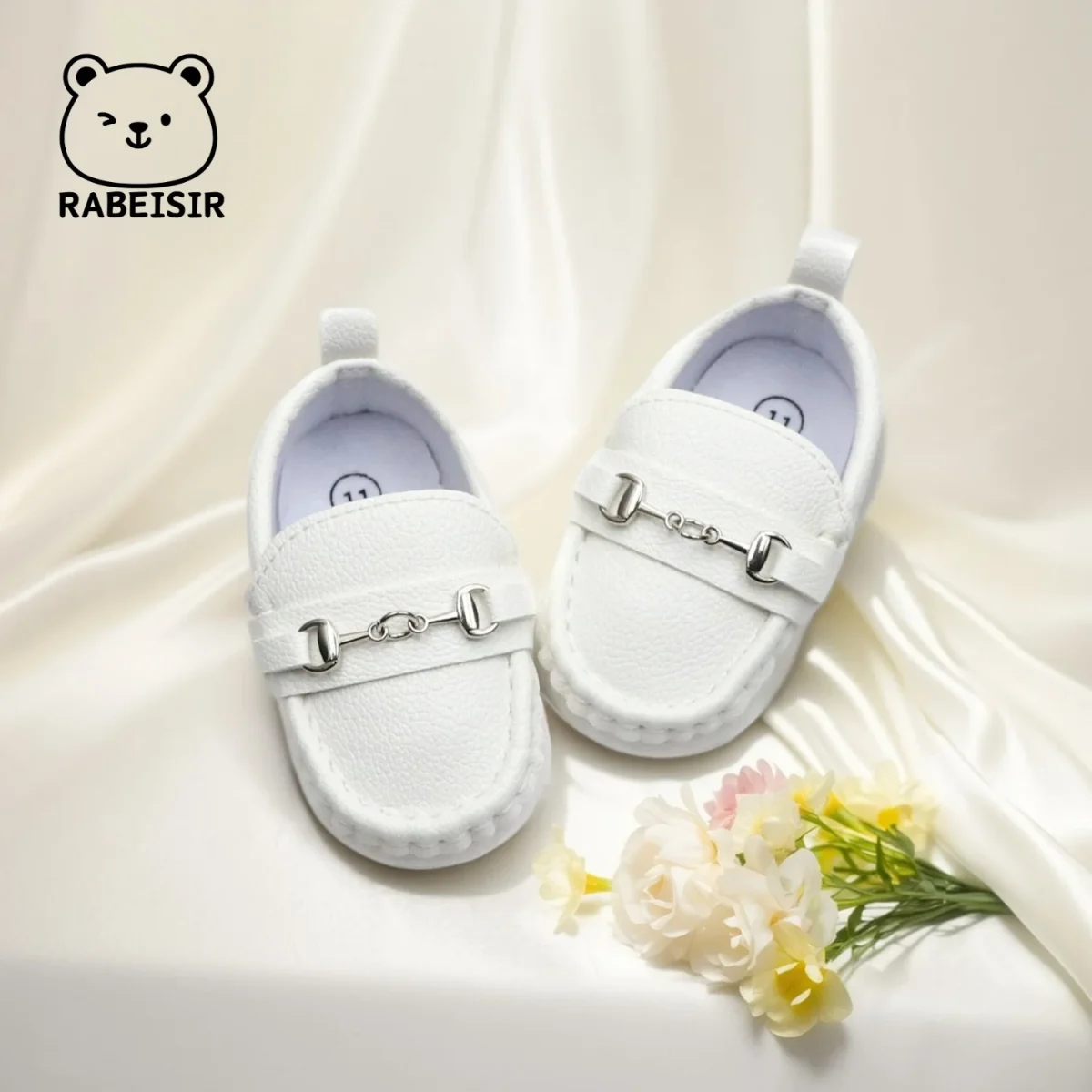 Baby shoes retro bean shoes baby walking shoes 6-12-18 months soft sole anti slip breathable - Image 1