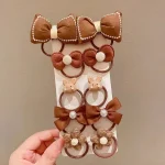Kids Hair Accessories 10Pcs/Set Baby Girls Cute Hair Band Sweet Bow  Ties Elastic Rubber Princess Flower Headbands for Girls - Image 8