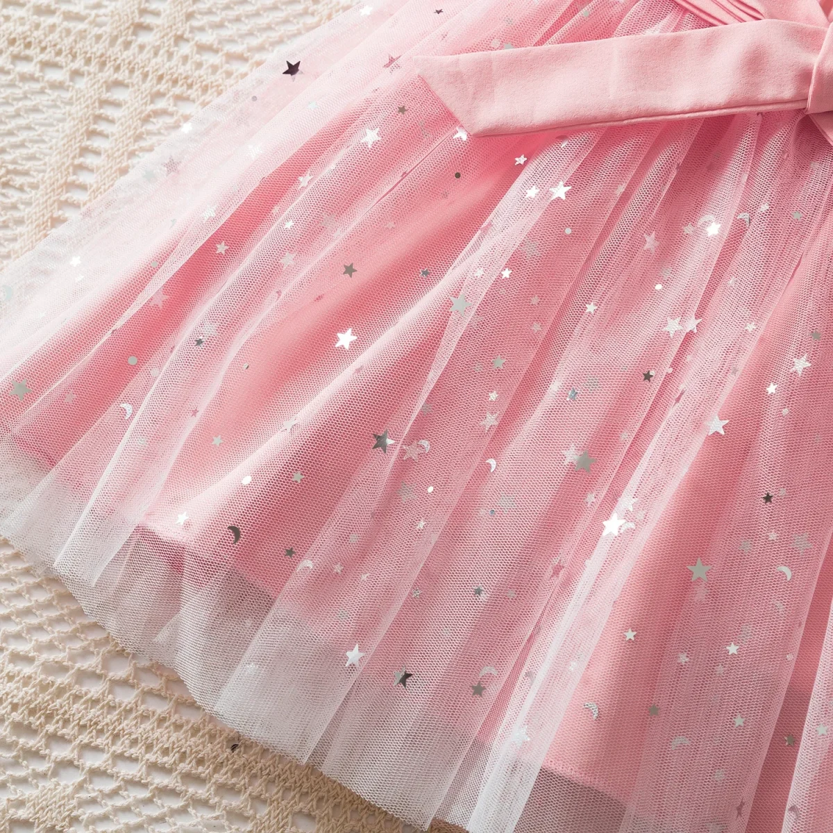 Sweet Girls Clothes Set 3-8 Yrs Off Shoulder Top and Star Sequin Skirt Summer Outfits Children's Causal Birthday Clothing Suit - Image 6