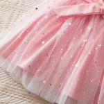 Sweet Girls Clothes Set 3-8 Yrs Off Shoulder Top and Star Sequin Skirt Summer Outfits Children's Causal Birthday Clothing Suit - Image 6