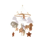 Crib Mobile Bed Bell Wooden Baby Rattles Soft Felt Cartoon Animal Bed Bell Newborn Music Box Hanging Toy Crib Bracket Baby Gifts - Image 8