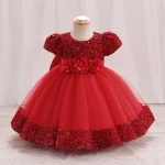 Toddler Girls 1st Birthday Clothes Bow Cute Baby Baptism Gown Kids Wedding Party Elegant Princess Vestidos Christmas Costume - Image 7