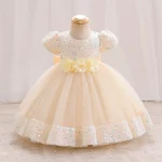Toddler Girls 1st Birthday Clothes Bow Cute Baby Baptism Gown Kids Wedding Party Elegant Princess Vestidos Christmas Costume - Image 8