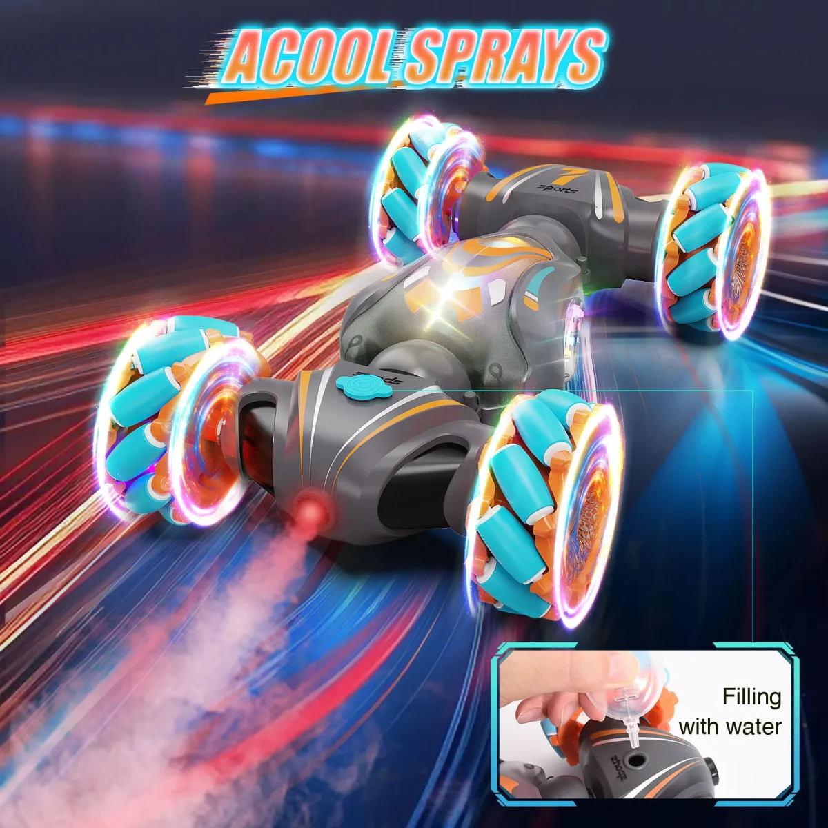 Gesture Sensing RC Stunt Car 4WD Hand Controlled RC ON-Off-Road Twist Control with Light & Music for Boys Girls Toys Age 6-8-12 - Image 5