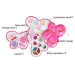 Girl Pretend Play Toy Set Beauty Makeup Cosmetic Bag Handbag Kids Party Toy Makeup Gift Set for 3 4 5 6 7 8 Years Old Girls - Image 7