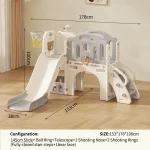 Feiqi Children's Playground Slide Indoor Baby Toys Multifunctional  Plastic Swing and Slide Set Slides for Kids - Image 23