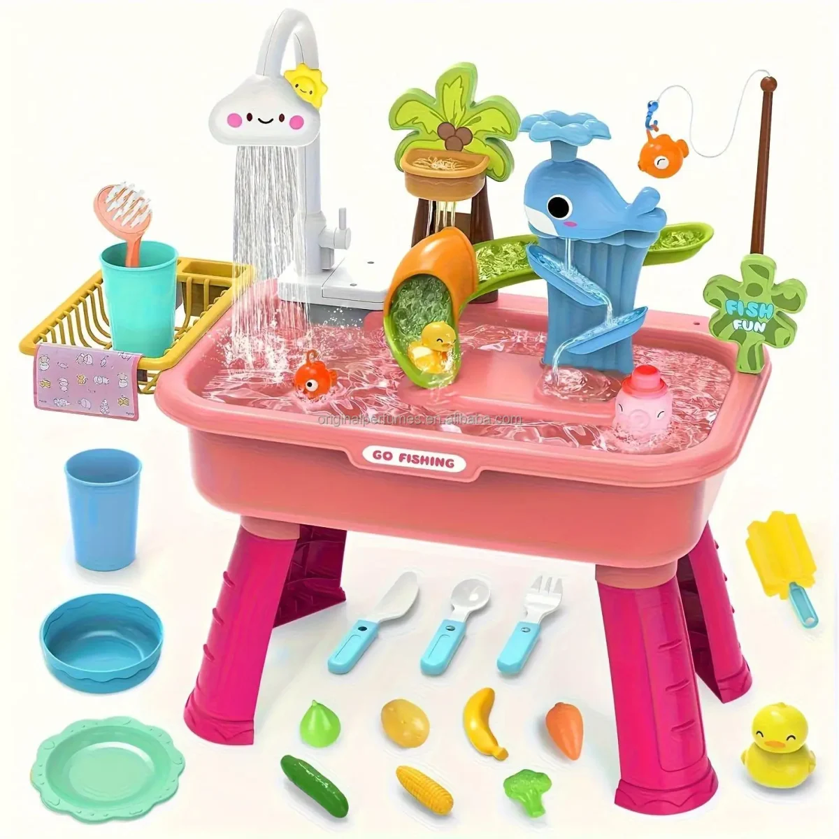US Stock 3-7 Days Delivery Supports Dropshipping Playing with Toys and Paddling Tables-pink/blue Baby Kids Toys Hot Selling - Image 1
