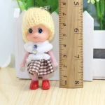 5 Pcs Kids Mini Doll Toys for Girls 8 Cm Cute Soft Plush Skirt Dolls Mobile Phone Pendant Bag Decoration Random Color - Image 5