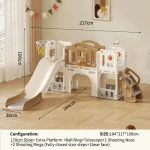 Feiqi Children's Playground Slide Indoor Baby Toys Multifunctional  Plastic Swing and Slide Set Slides for Kids - Image 30